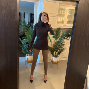 Black High  Neck Zip Up, Lululemon, Size 4